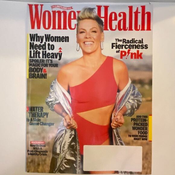 Womens Health March 2023 Radical Fierceness Pink Water Therapy Lift Heavy - Picture 1 of 10